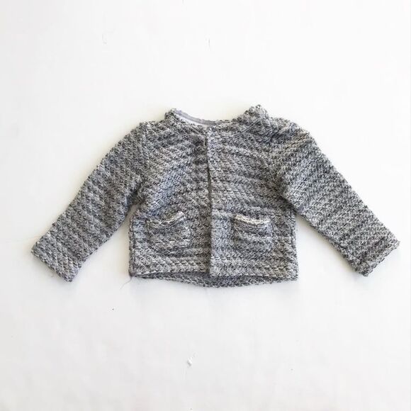 Zara gray tweed  blazer VGUC 9-12 months - Picture 1 of 4